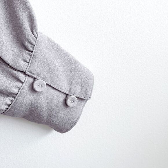 BCBGMaxAzria Womens Darell Tunic Dress Long Sleeve High Low V-Neck Opal Gray XS - Picture 4 of 9